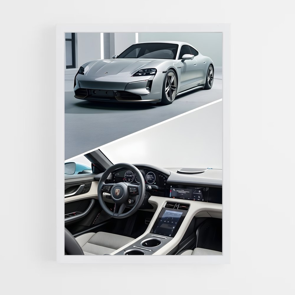 Poster Intérieur Taycan Turbo GT – affiche Porsche (vue 3)